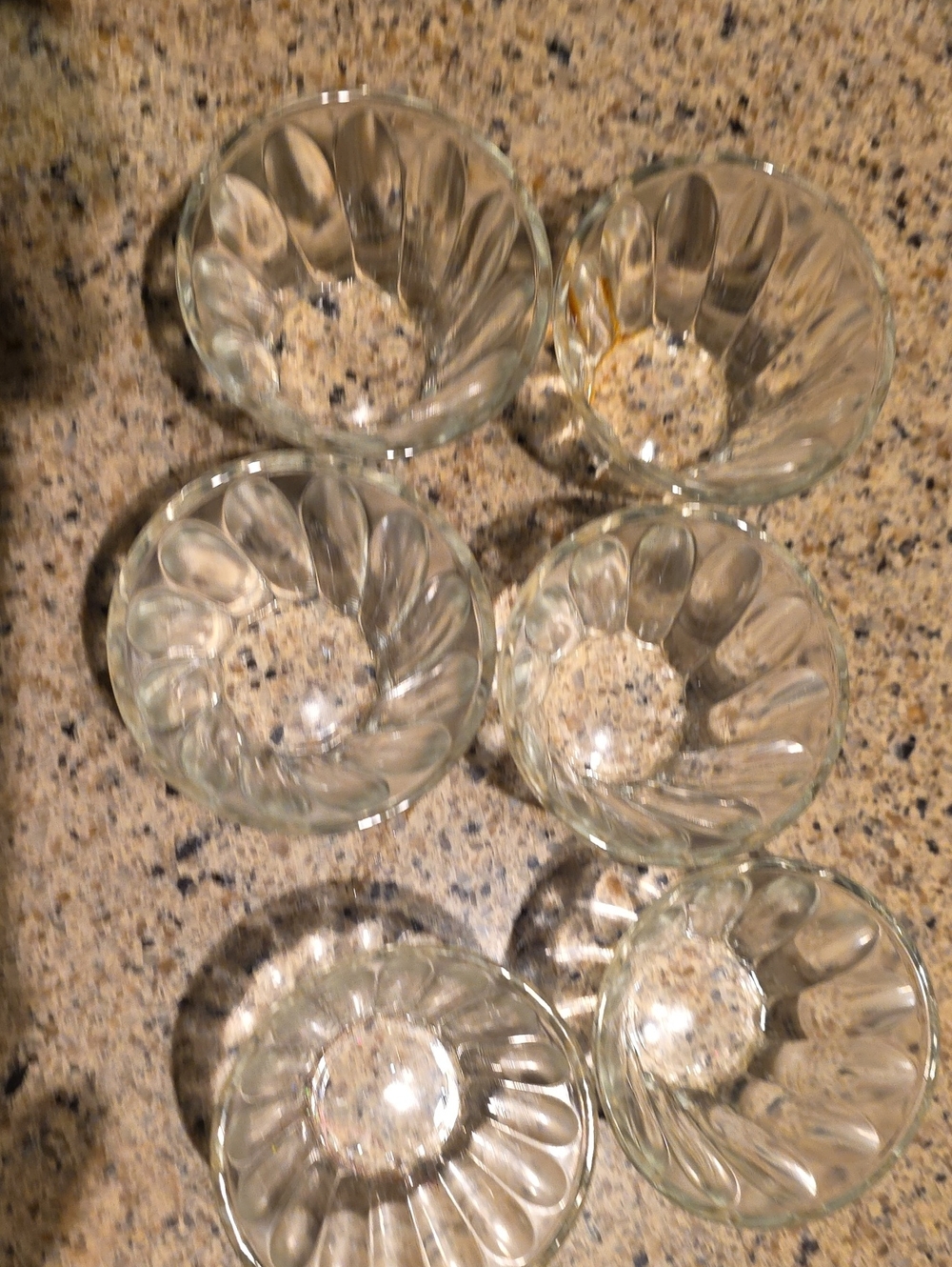 Clear Glass Dessert Bowls - Set of 6